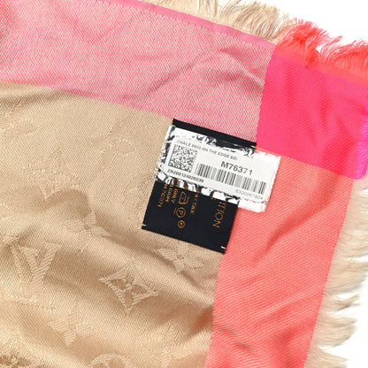 Louis Vuitton Silk Wool Monogram Shawl On the Edge 3 of 3