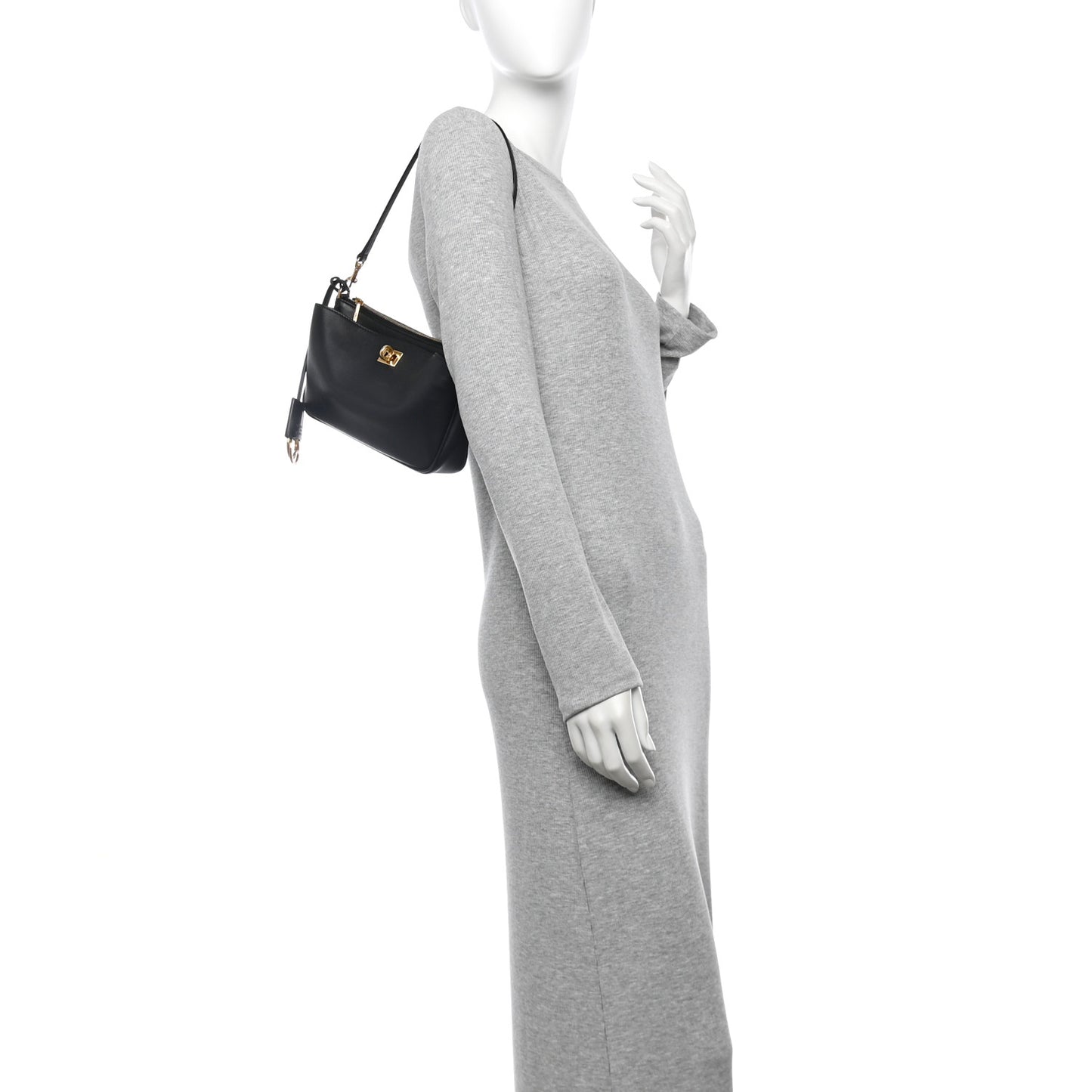 Natural Smooth Calfskin Rodeo Sling Pochette Black