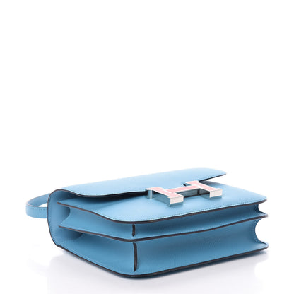 Hermes Epsom Constance 18 Bleu Du Nord Rouge De Coeur 4 of 22