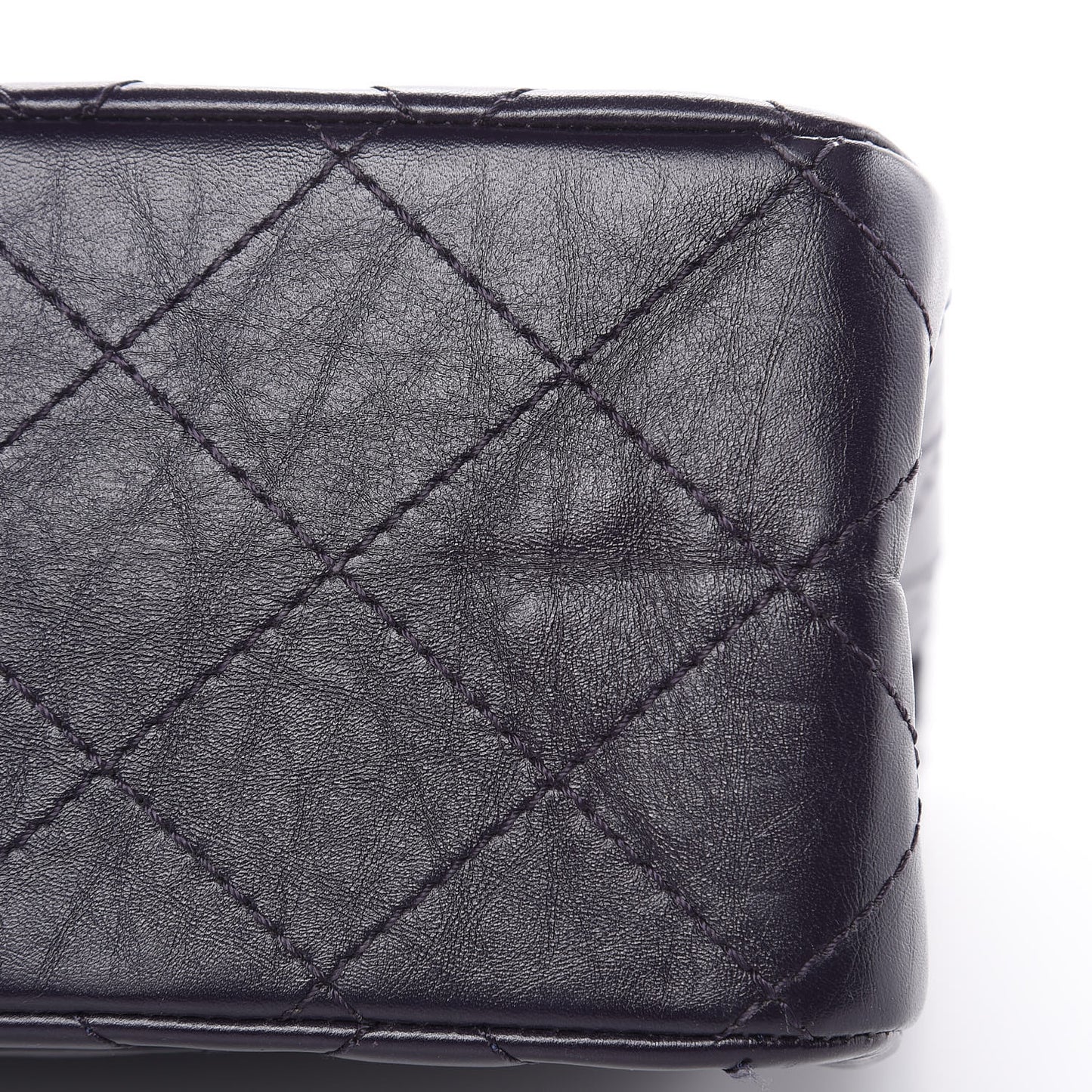Aged Calfskin Quilted 2.55 Reissue 227 Flap Dark Purple