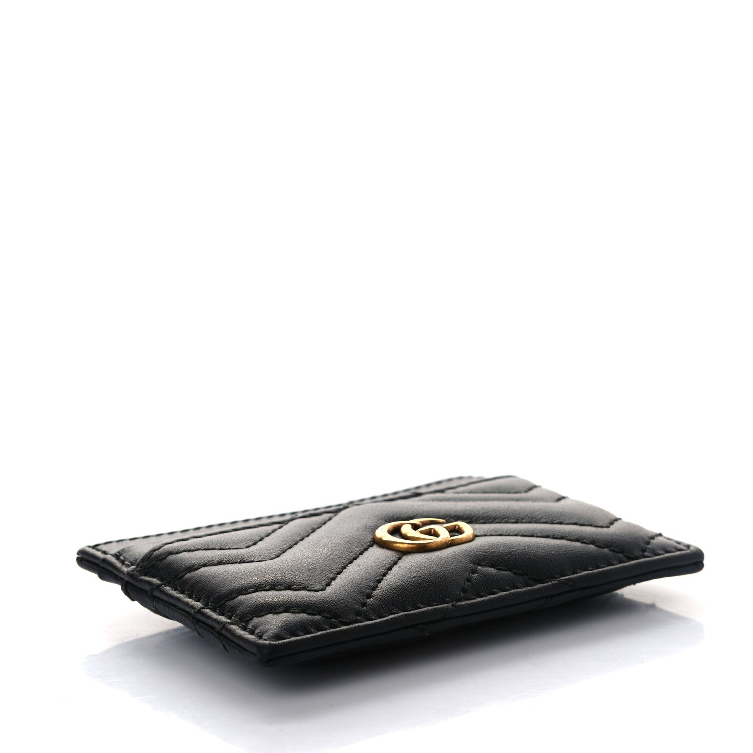 Gucci Calfskin Matelasse GG Marmont Card Holder Black 4 of 6