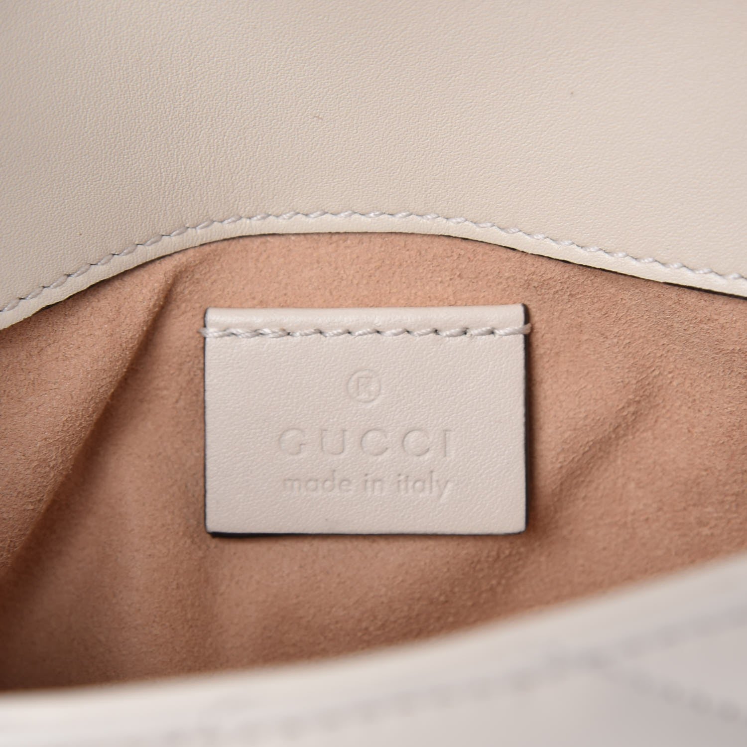 Gucci Calfskin Matelasse Super Mini GG Marmont Shoulder Bag White 6 of 8