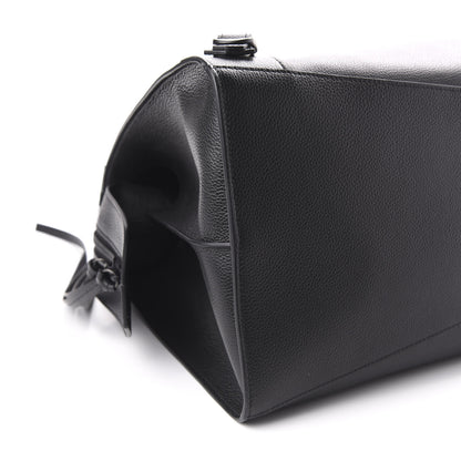 Balenciaga Grained Calfskin Neo Classic Black Hardware Large Top Handle Bag Black 6 of 10