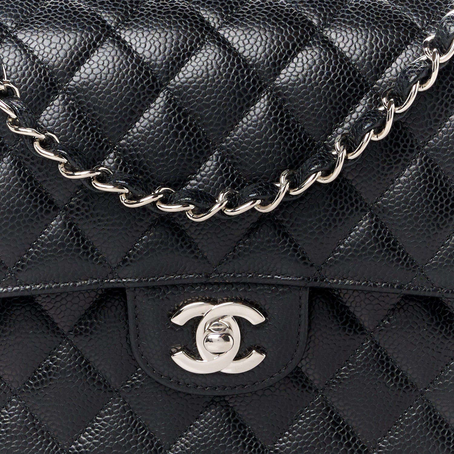 Chanel Caviar Quilted Medium Double Flap Black 8 of 11