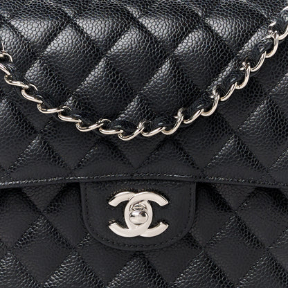 Chanel Caviar Quilted Medium Double Flap Black 8 of 11