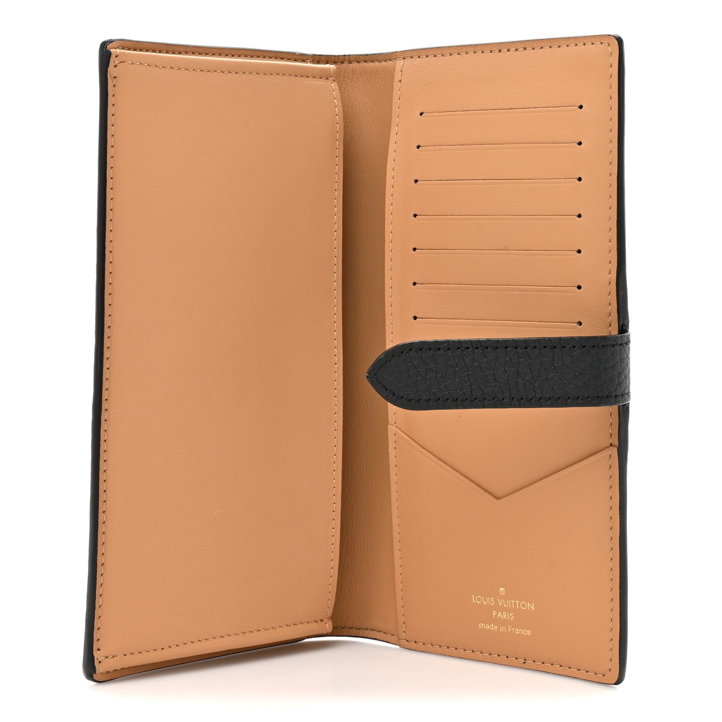 Taurillon LV Vertical Capucines Wallet Black Arizona