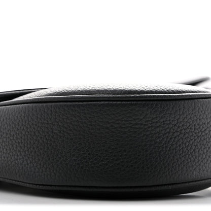 Christian Dior Grained Calfskin Mens Saddle Bag Black 8 of 10