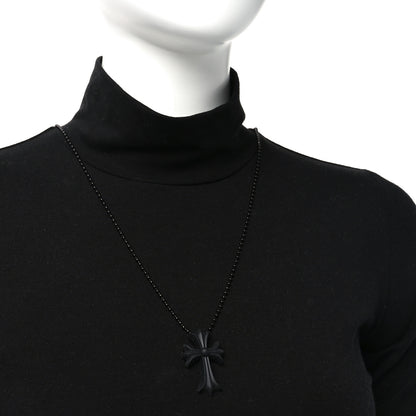 Chrome Hearts Silicone Silichrome Cross Pendant Necklace Black 2 of 4