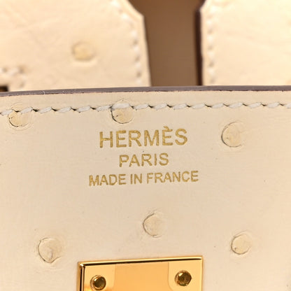 Hermes Ostrich Birkin 25 Nata 6 of 12