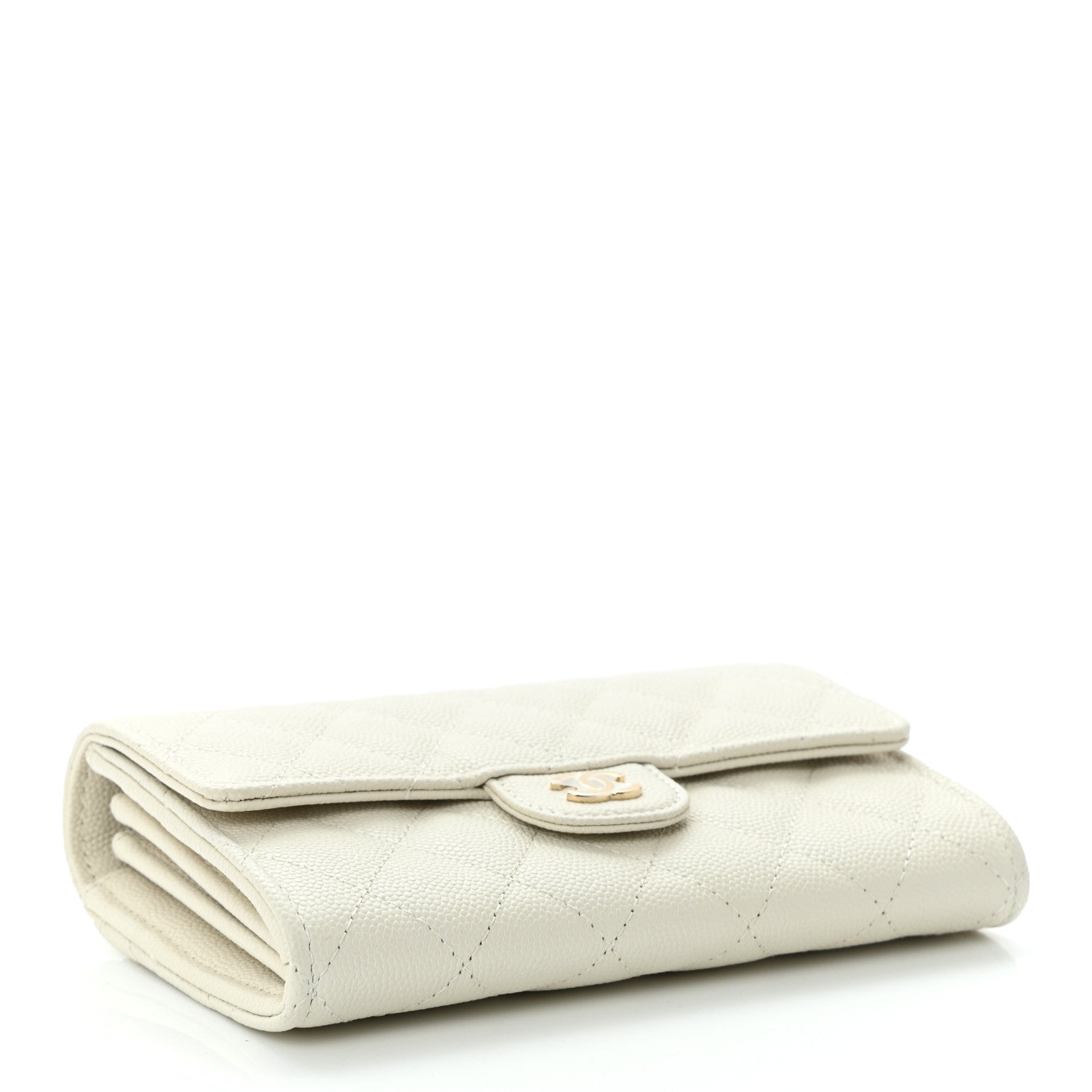 Chanel Caviar Quilted Medium Flap Wallet White 4 of 11