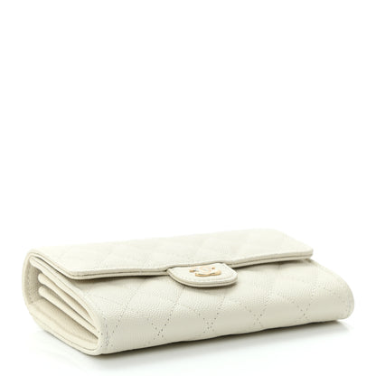 Chanel Caviar Quilted Medium Flap Wallet White 4 of 11