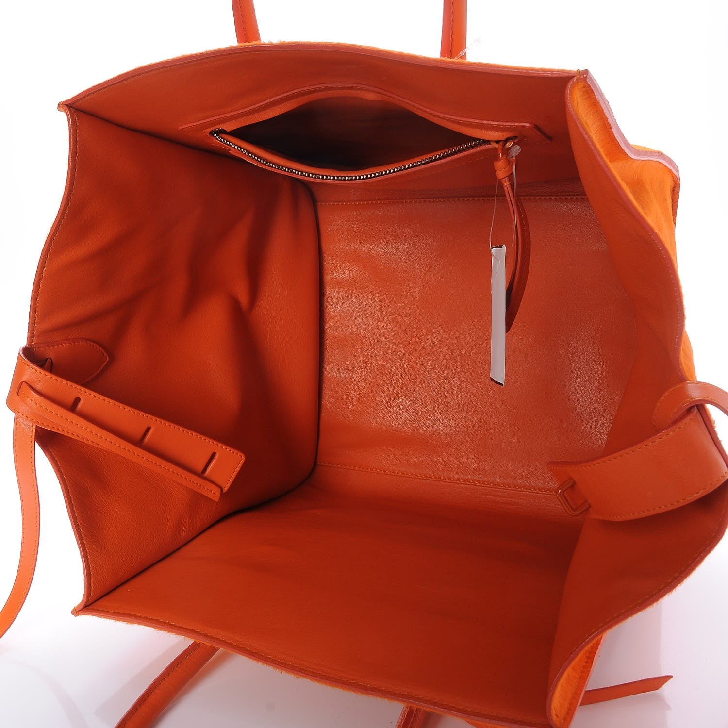Celine Pony Hair Medium Phantom Luggage Orange 5 of 9