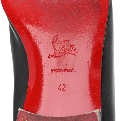 Christian Louboutin Calfskin Mens Monogram Apron Toe Flat Loafers 42 Black 7 of 11