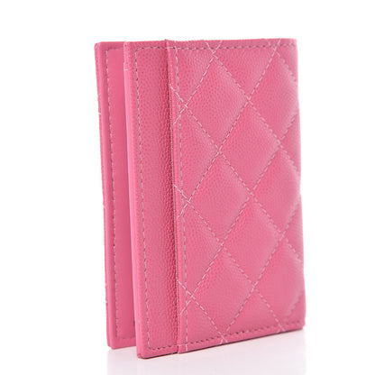 Chanel Caviar Quilted Card Holder Wallet Pink 3 of 8