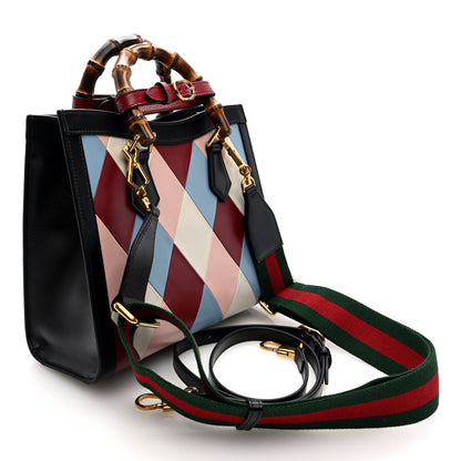 Gucci Calfskin Lovelight Small Diana Tote Bag Mystic White Paradise Cloude Multicolor 3 of 9