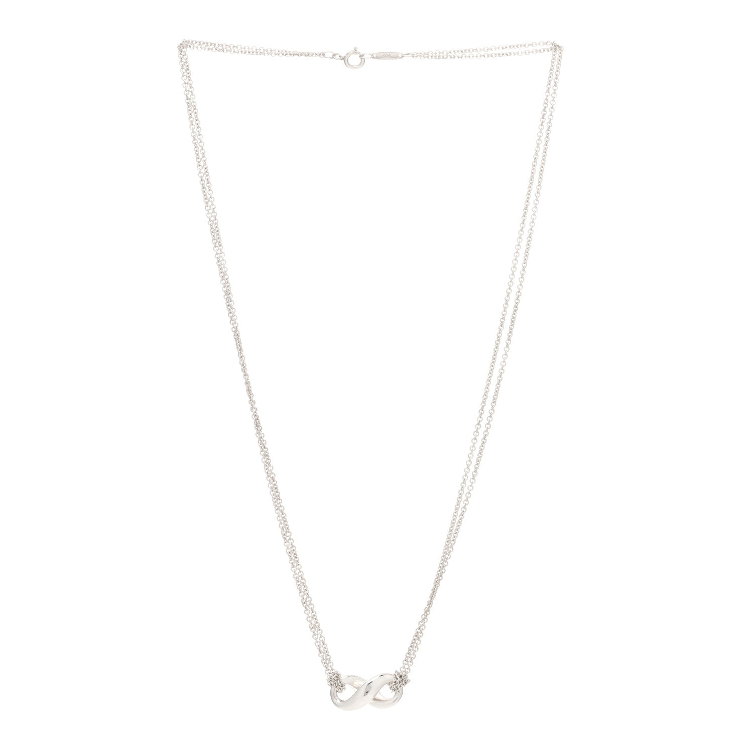 Tiffany Sterling Silver Infinity Pendant Necklace 2 of 3