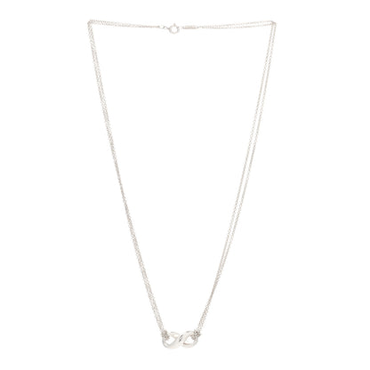 Tiffany Sterling Silver Infinity Pendant Necklace 2 of 3