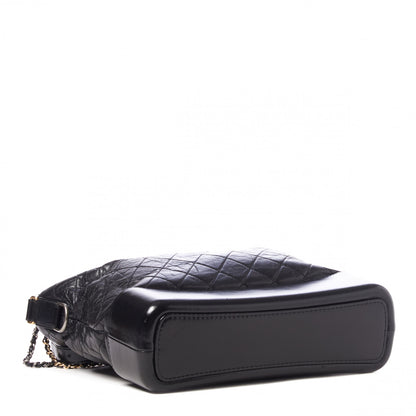Chanel Aged Calfskin Quilted Large Gabrielle Hobo Black 3 of 9