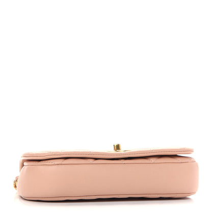 Chanel Calfskin Quilted Coco Mail Clutch With Chain Light Pink 4 of 10