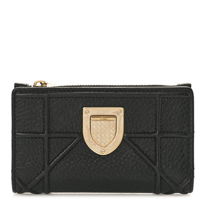 Christian Dior Calfskin Cannage Diorama Wallet Black 1 of 6