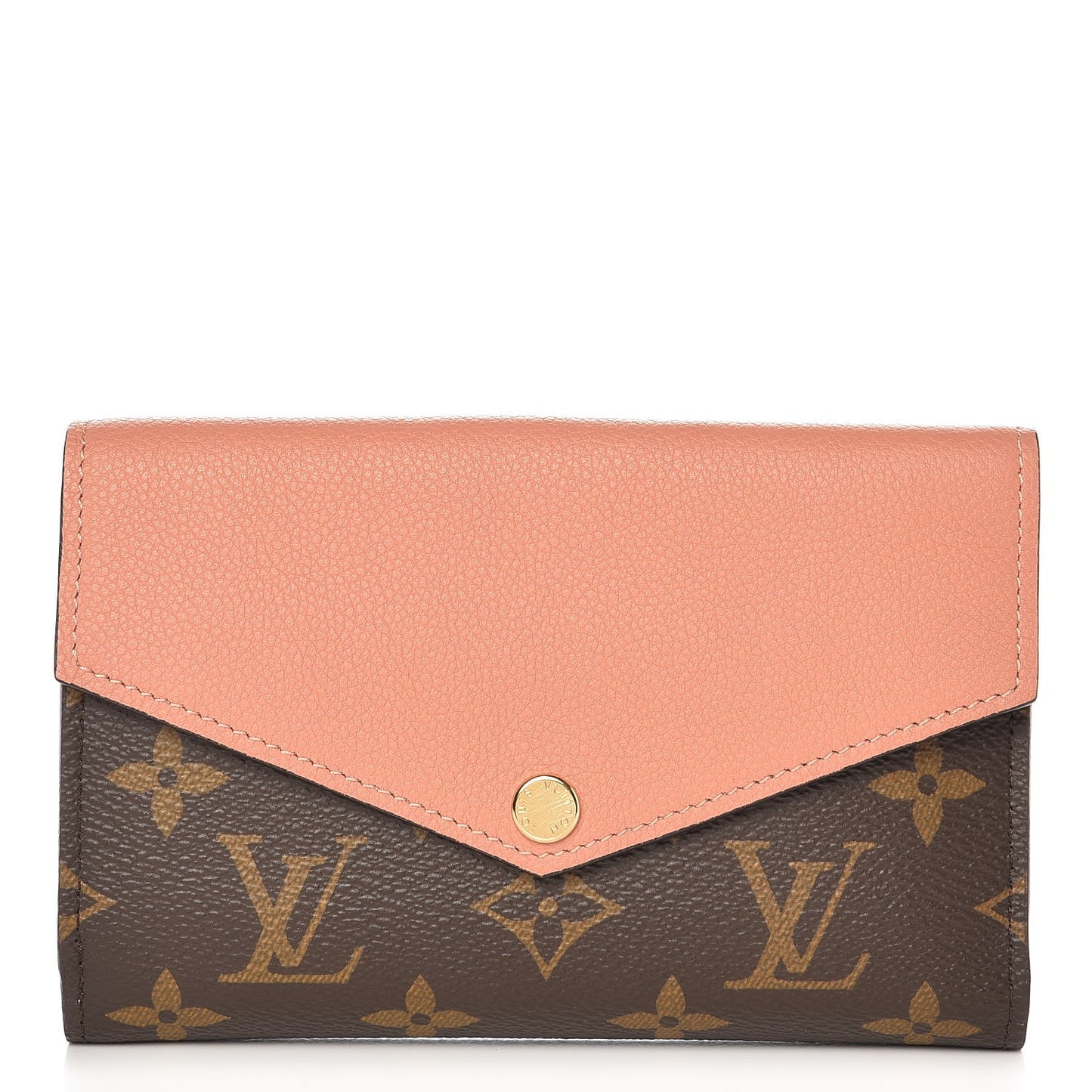 Monogram Pallas Compact Wallet Peach