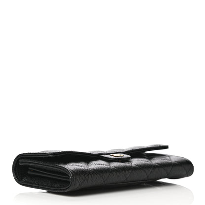 Chanel Caviar Quilted Large Gusset Flap Wallet Black 4 of 12