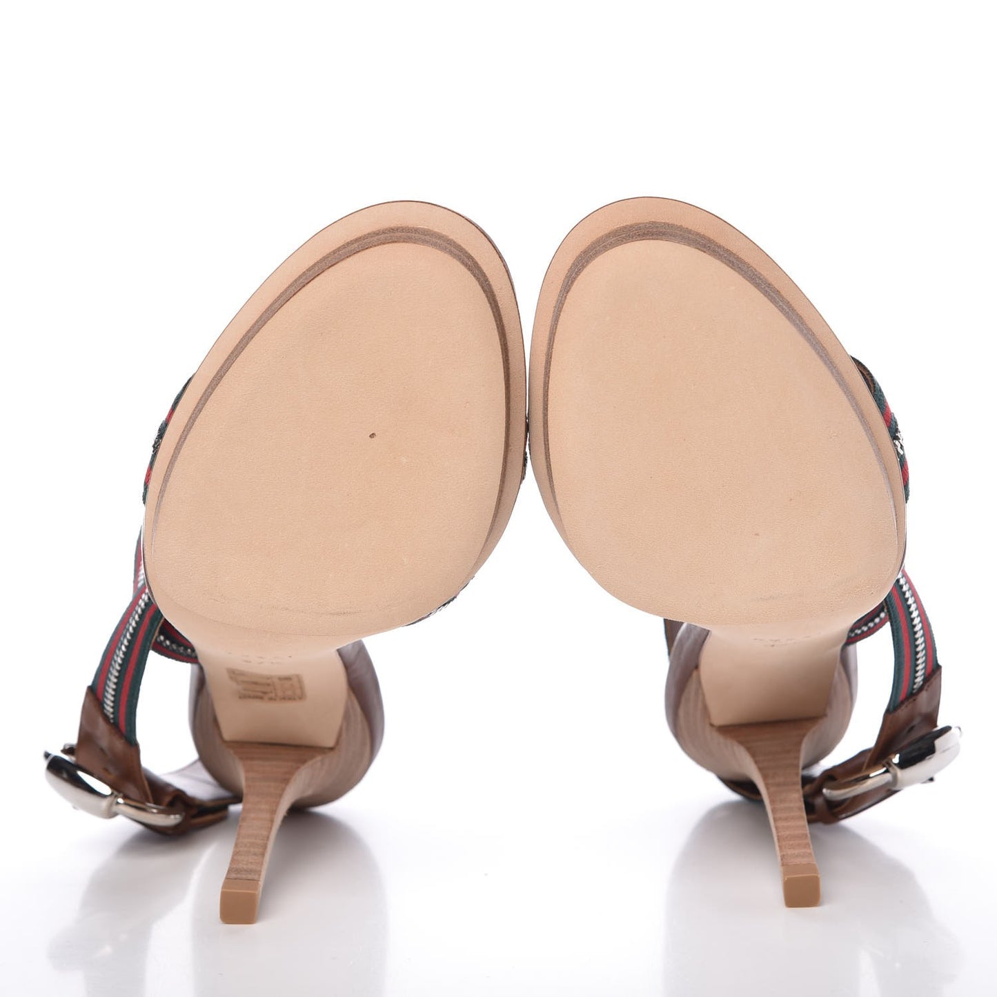Calfskin Web Zip Lifford Sandals 37.5 Cuir