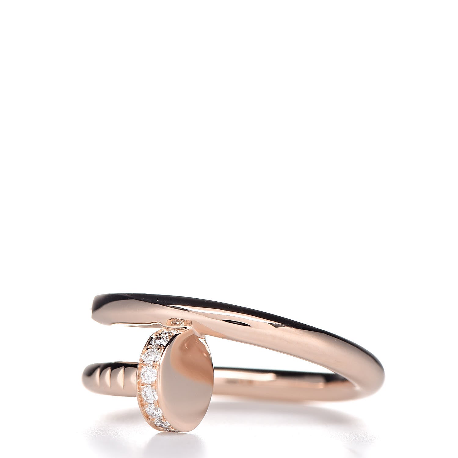 Cartier 18K Pink Gold Diamond Juste Un Clou Ring 52 6 3 of 6