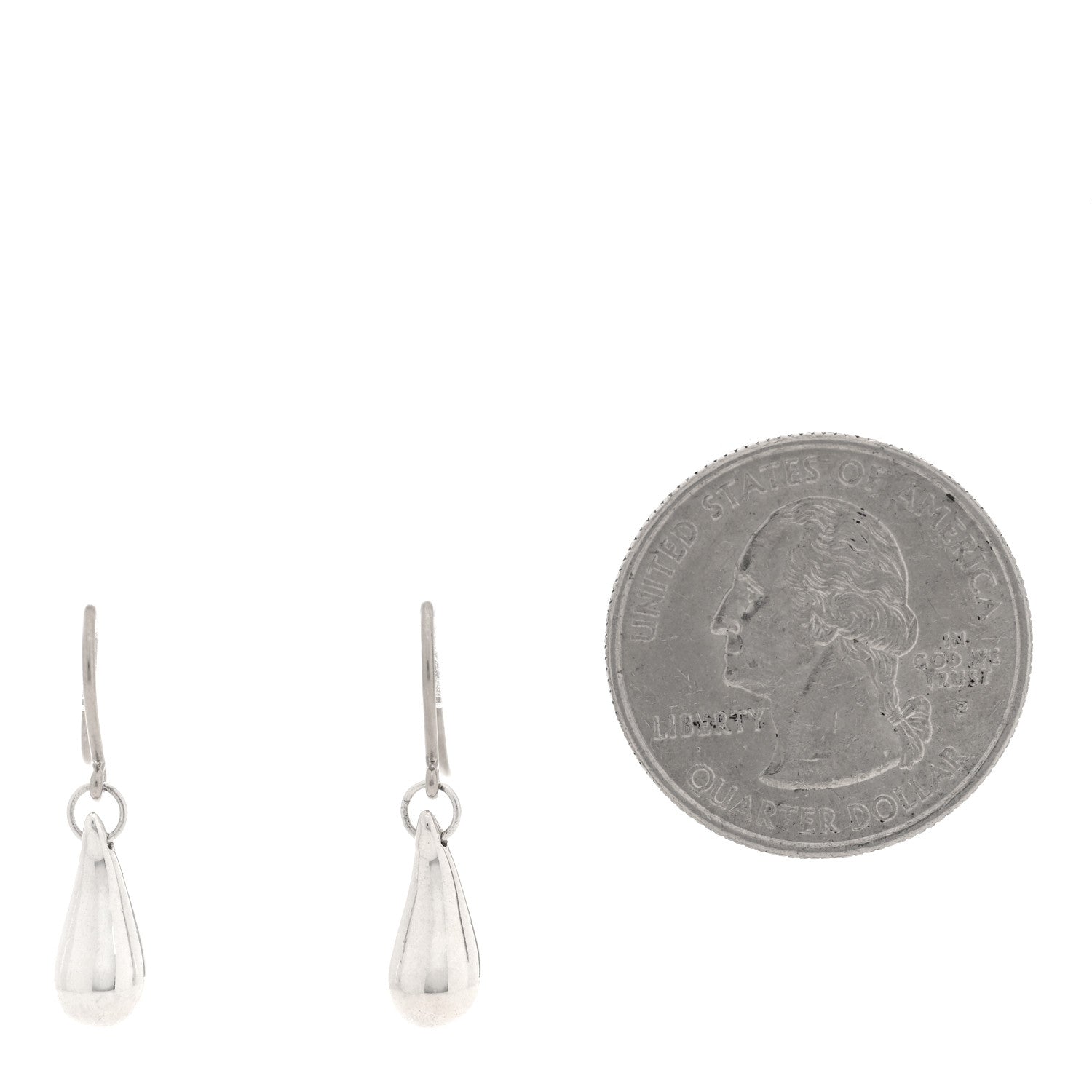 Tiffany Sterling Silver Elsa Peretti Teardrop Earrings 2 of 4