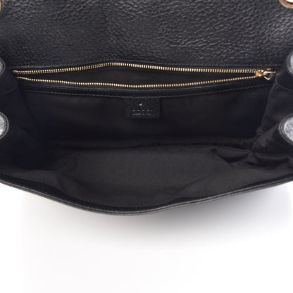 Gucci Pebbled Calfskin Web Blondie Hobo Black 5 of 13