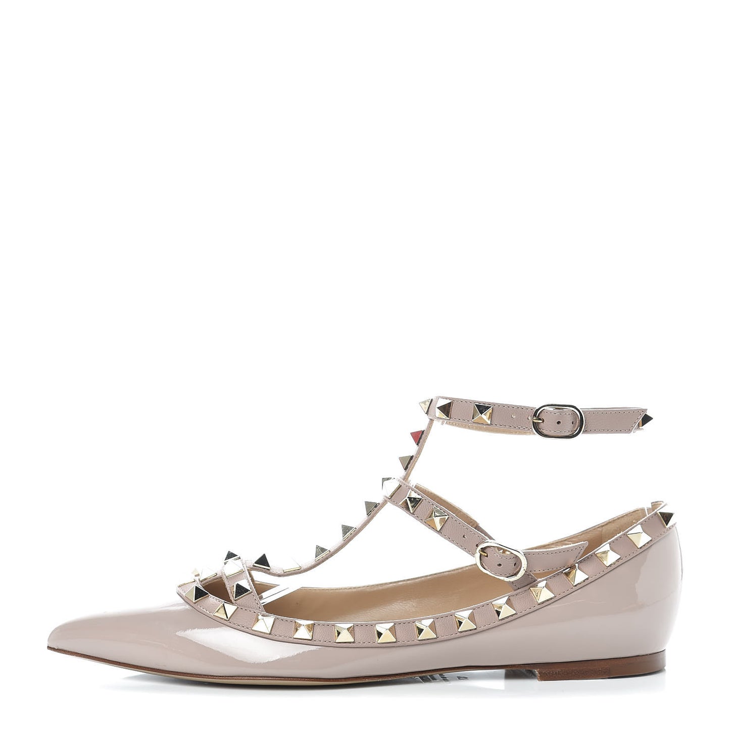 Patent Rockstud Cage Ballerina Flats 37 Poudre