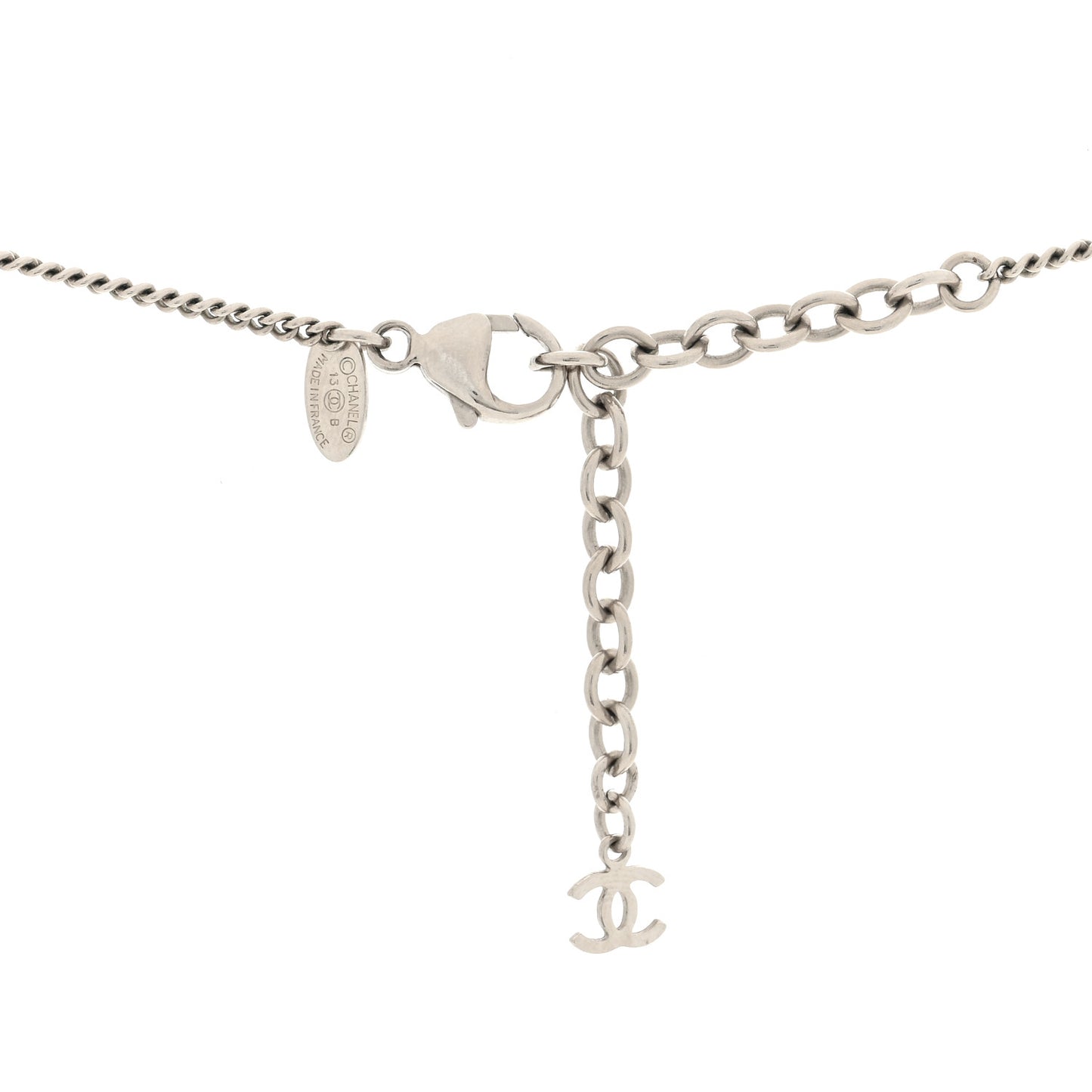 Resin CC Necklace Silver