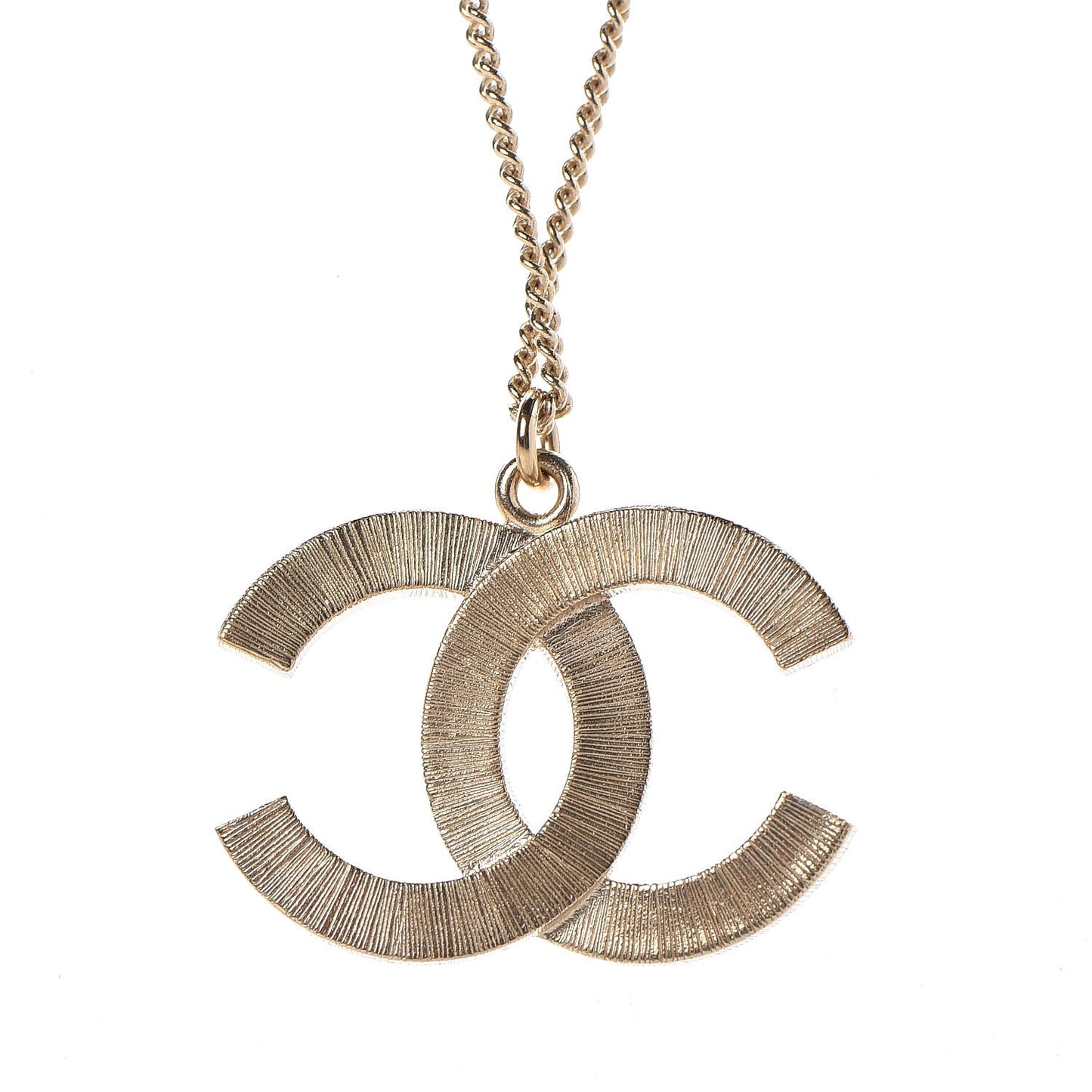 Pearl CC Pendant Necklace Gold