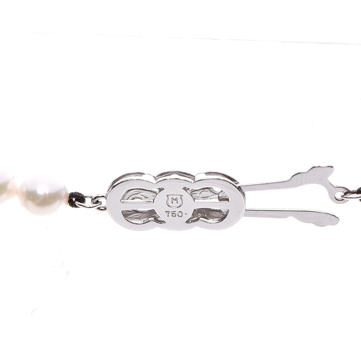 Mikimoto 18K White Gold Pearl 6mm Strand Akoya Necklace 16 10 of 10