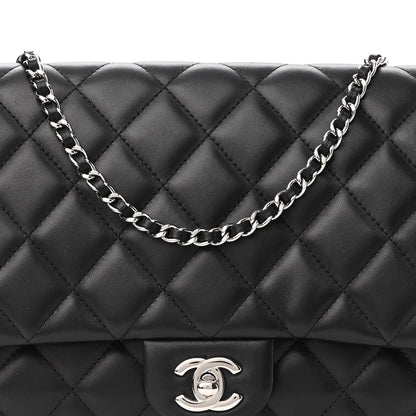 Chanel Lambskin Quilted Clutch With Chain Flap Black 10 of 10