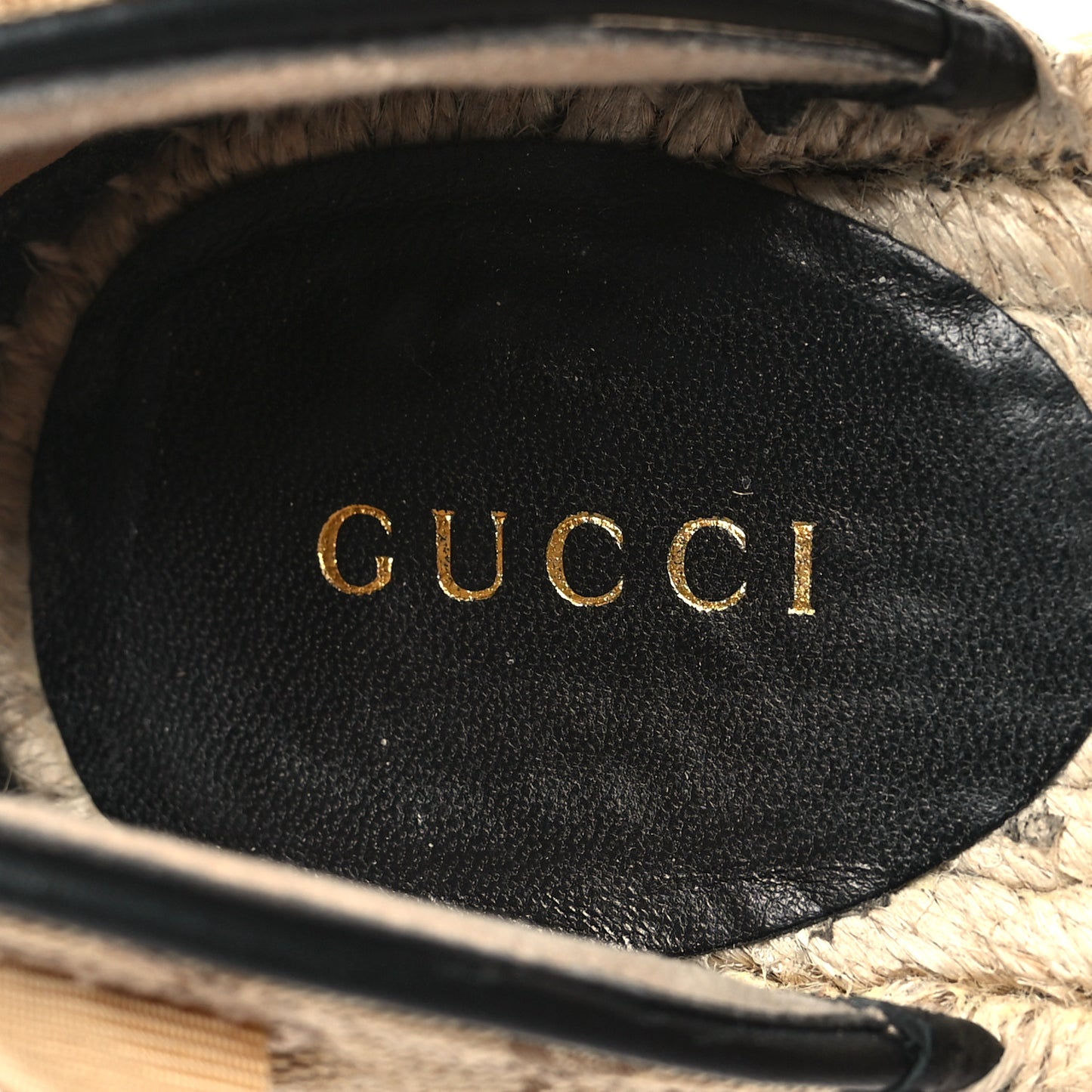Monogram Matelasse GG Marmont Ankle Wrap Platform 35/120mm Espadrille Wedges 38.5 Beige Ebony Black Sand Storm