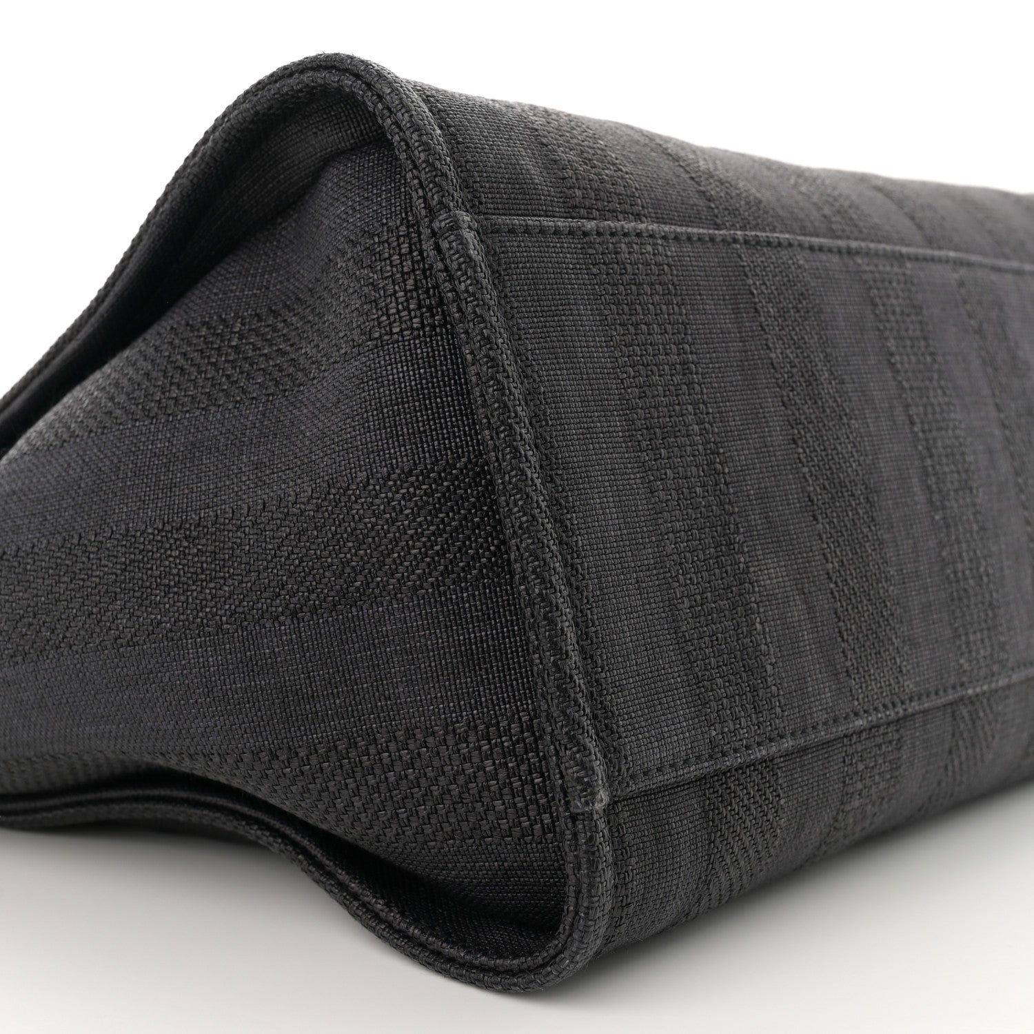 Chanel Mixed Fibers Calfskin Striped Medium Deauville Tote Black 9 of 12