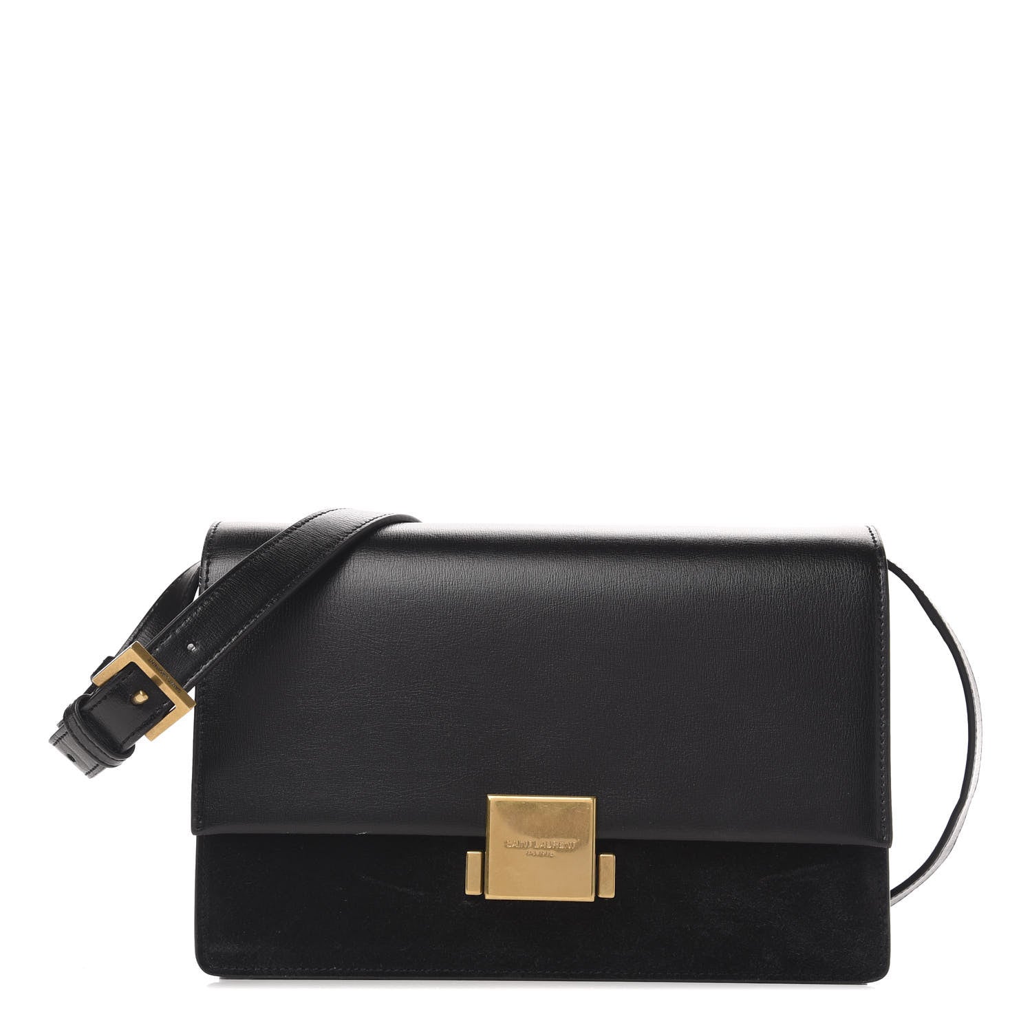 Saint Laurent Smooth Calfskin Suede Medium Bellechasse Black 1 of 11