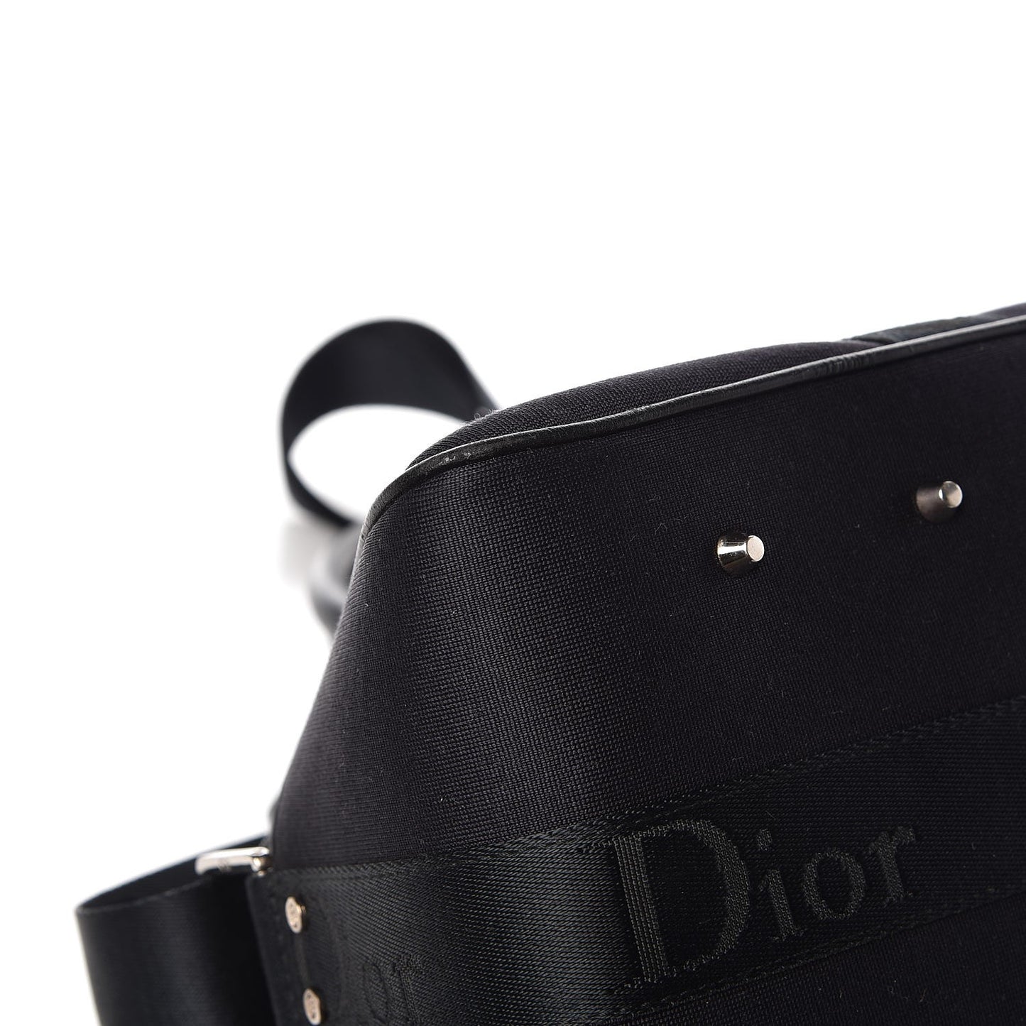Nylon Crystal Satchel Black