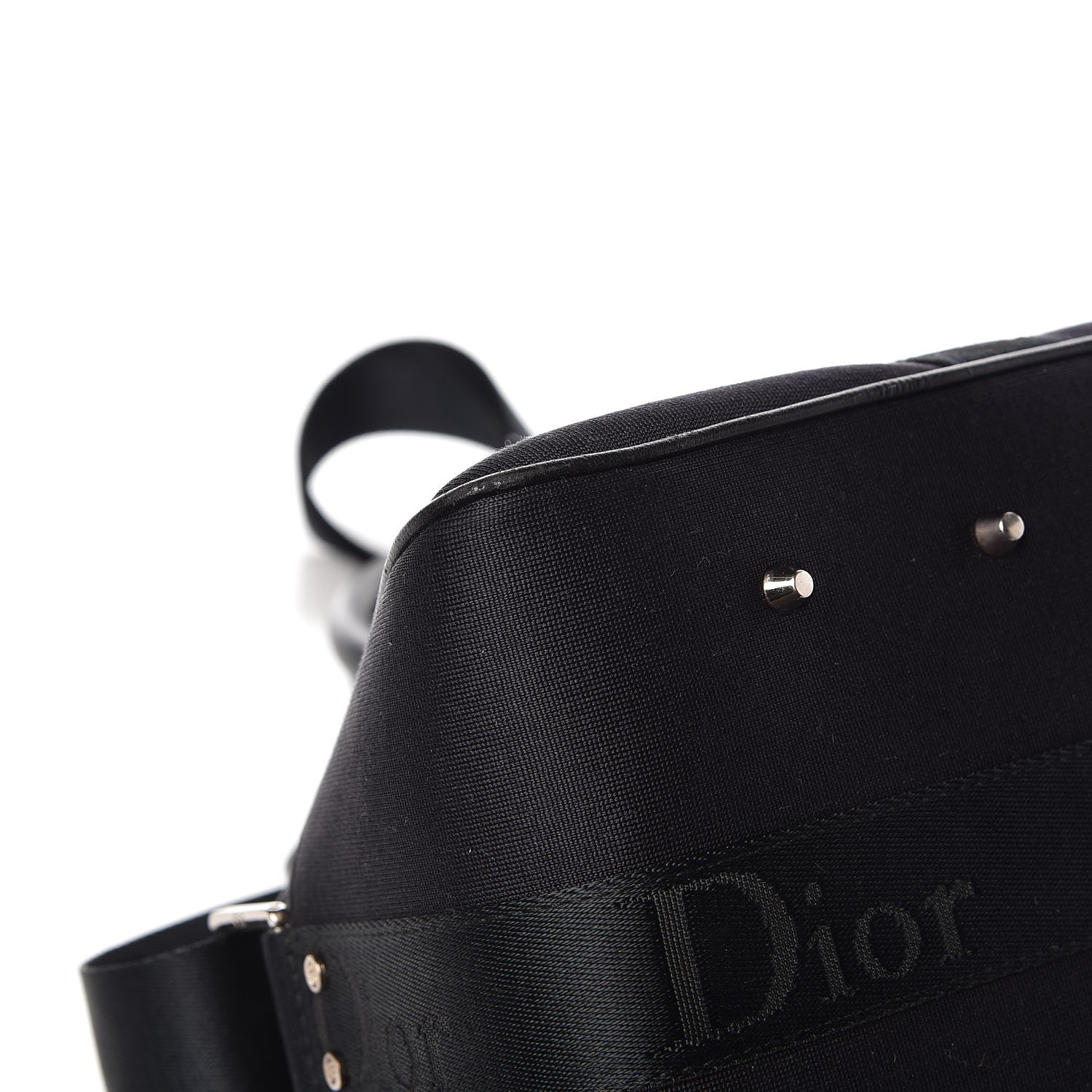 Christian Dior Nylon Crystal Satchel Black 17 of 19