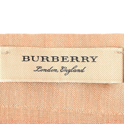 Burberry Wool Silk Ombre Gauze Giant Check Scarf Camel 4 of 5