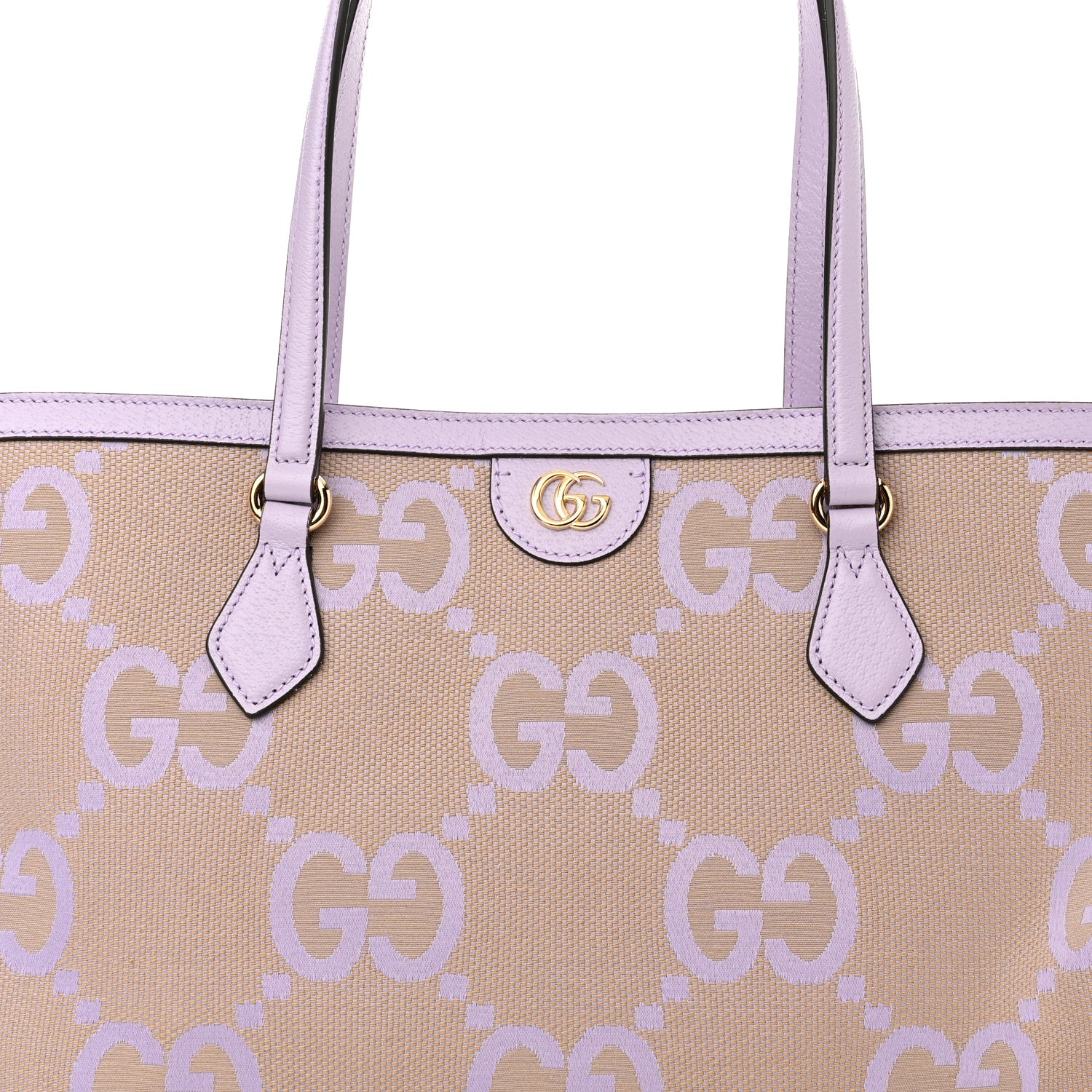 Gucci Monogram Jumbo GG Textured Dollar Calfskin Medium Ophidia Shopping Tote Beige Lapis 8 of 11