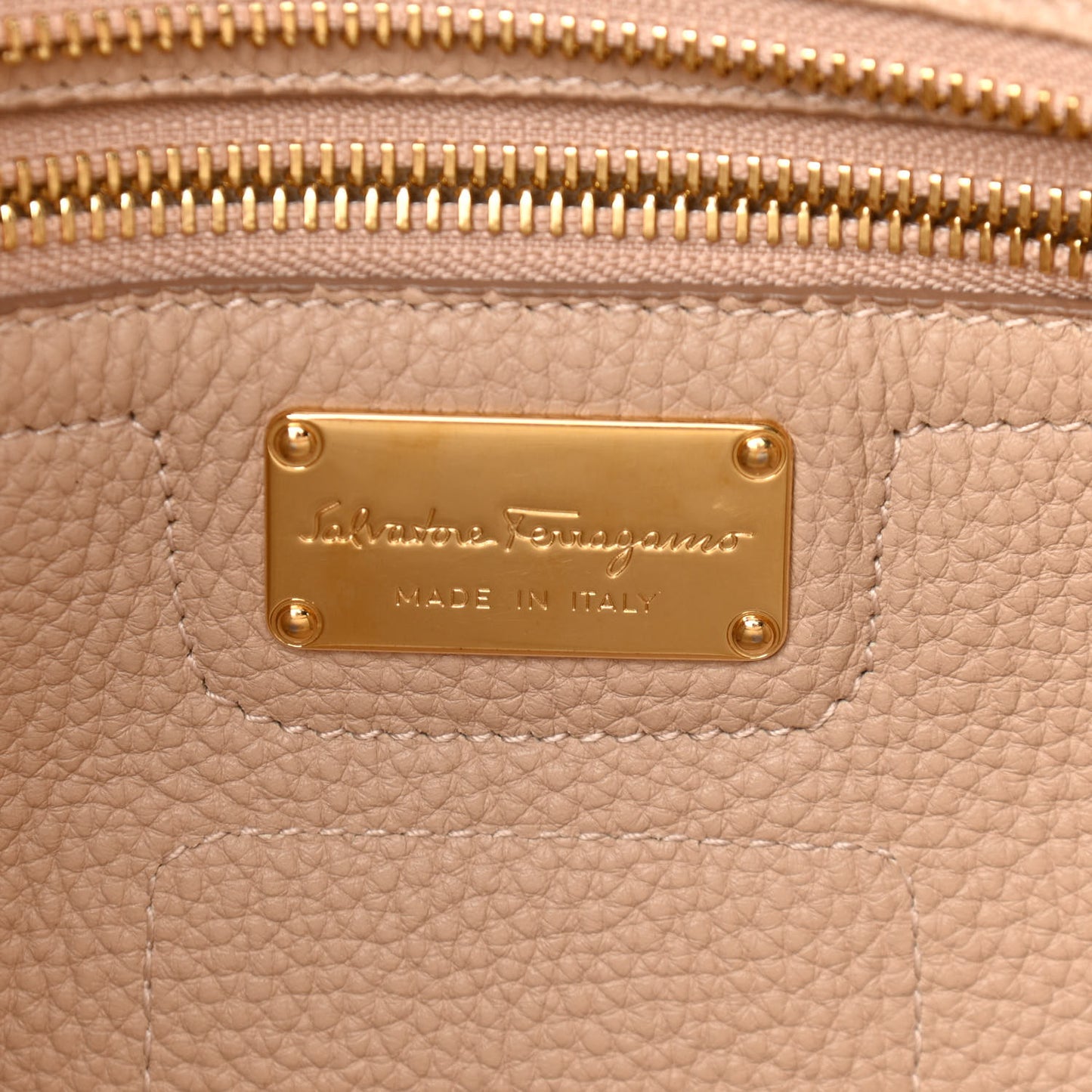Hammered Calfskin Double Handle Small Amy Tote Cumin