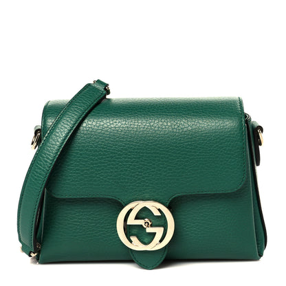 Gucci Dollar Calfskin Interlocking G Crossbody Bag Emerald 1 of 12