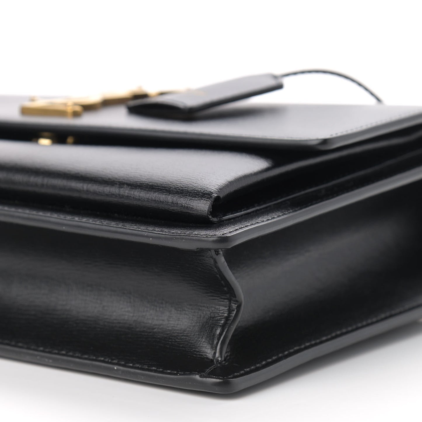 Smooth Calfskin Medium Monogram Sunset Satchel Black
