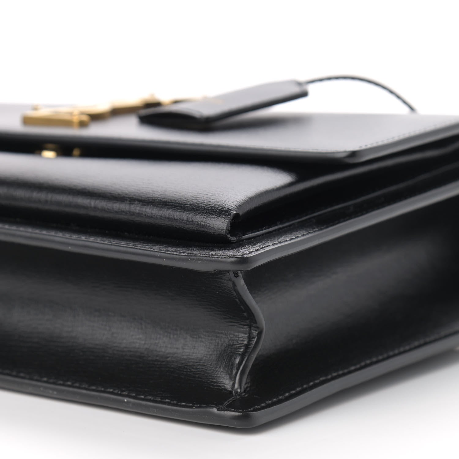 Saint Laurent Smooth Calfskin Medium Monogram Sunset Satchel Black 8 of 8