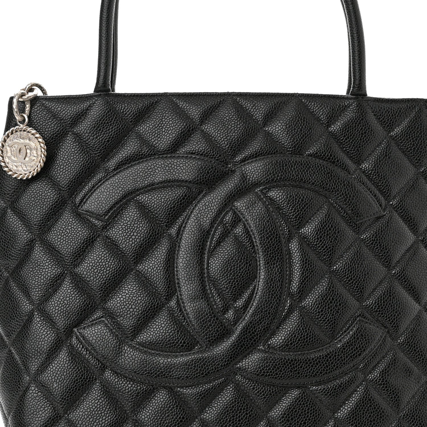 Chanel Caviar Quilted Medallion Tote Black 8 of 10