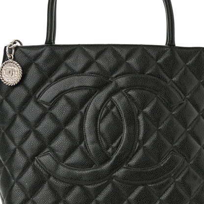 Chanel Caviar Quilted Medallion Tote Black 8 of 10