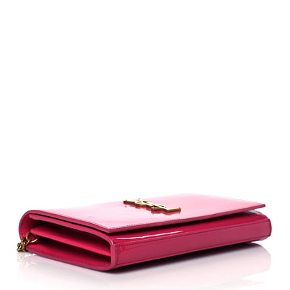 Saint Laurent Patent Calfskin Monogram Kate Wallet On Chain Fresh Fuxia 4 of 9