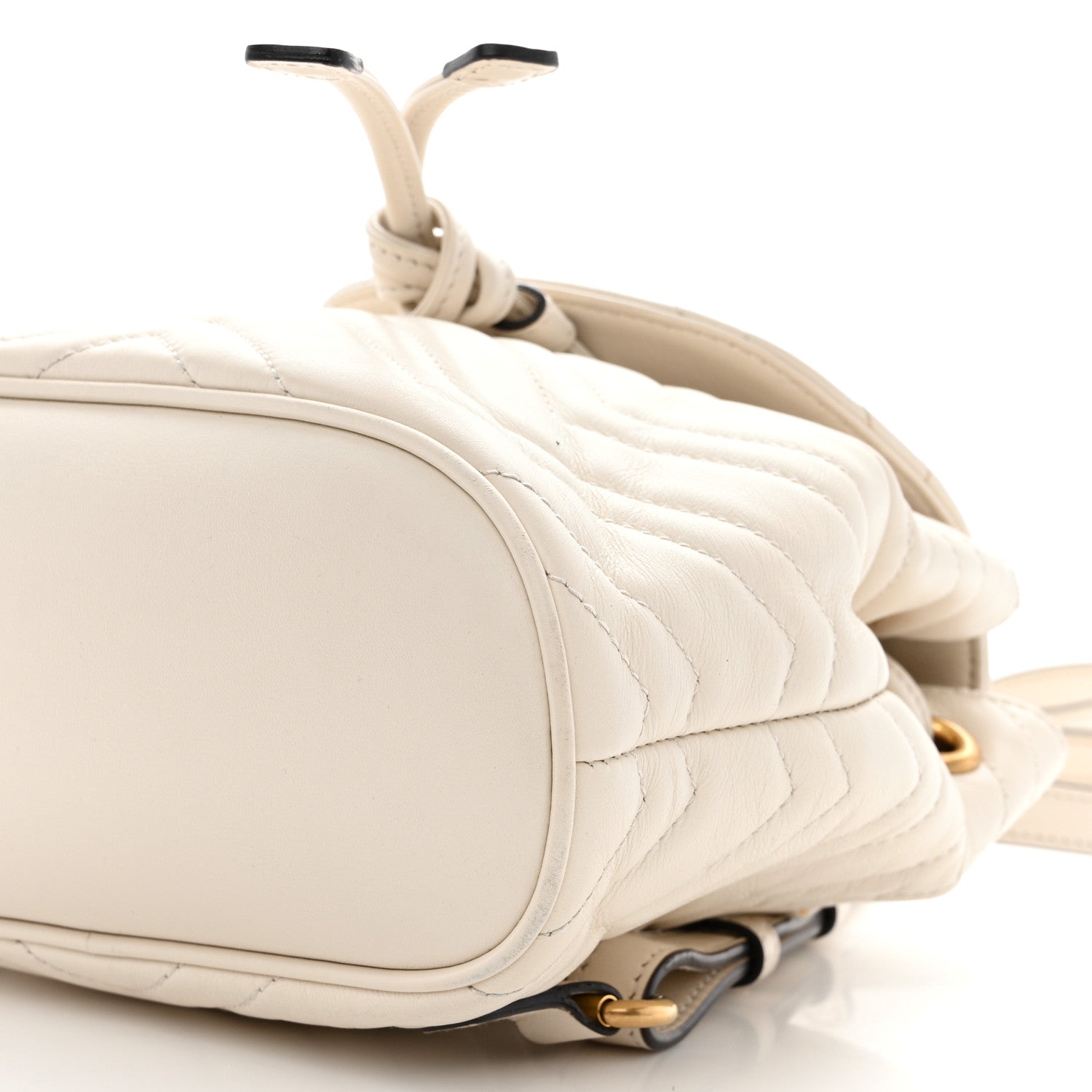 Gucci Calfskin Matelasse GG Marmont Flap Backpack White 10 of 10